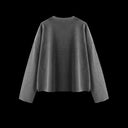 Heavyweight Waffle Longsleeve Grey, flat back