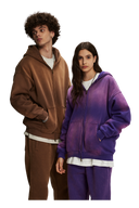 DUST TREATMENT ZIP-UP HOODIE
