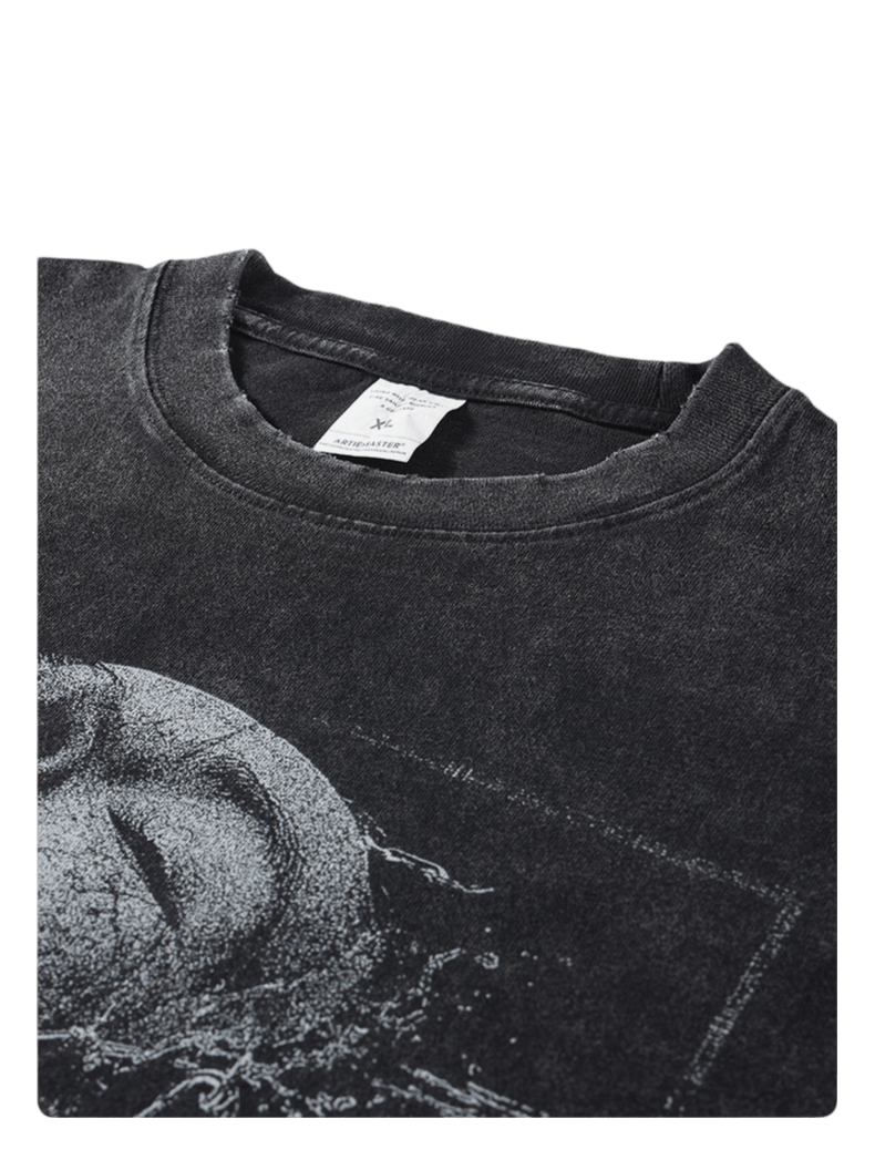 SKELETON GRAPHIC WASHED TEE