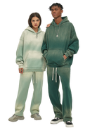BLEACHED FLEECE HOODIE