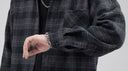 Brushed Flannel Shirt Navy, cuff detail