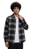 Cotton Flannel Shirt Black check