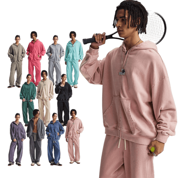 PASTEL WASHED ZIP-UP