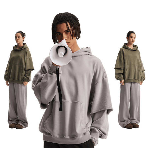PANELED HOODIE