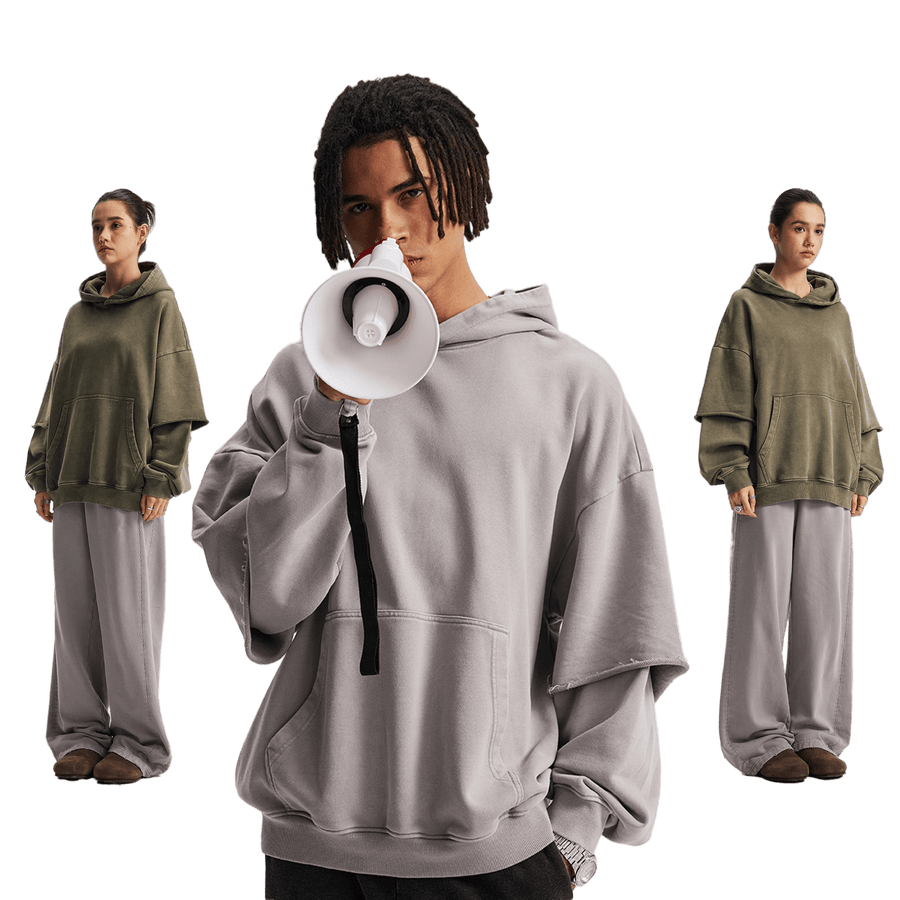 PANELED HOODIE