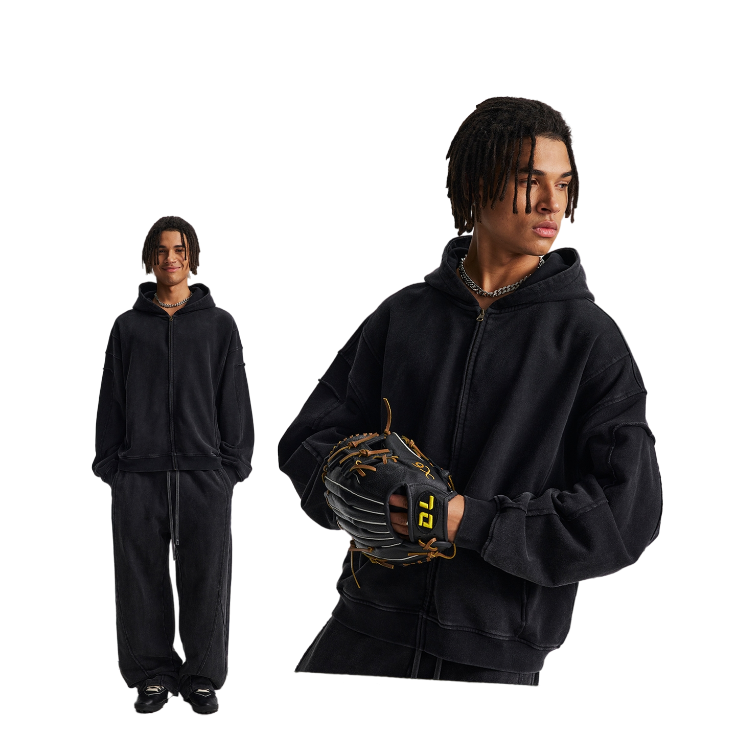 OVERWORKED ZIP-UP