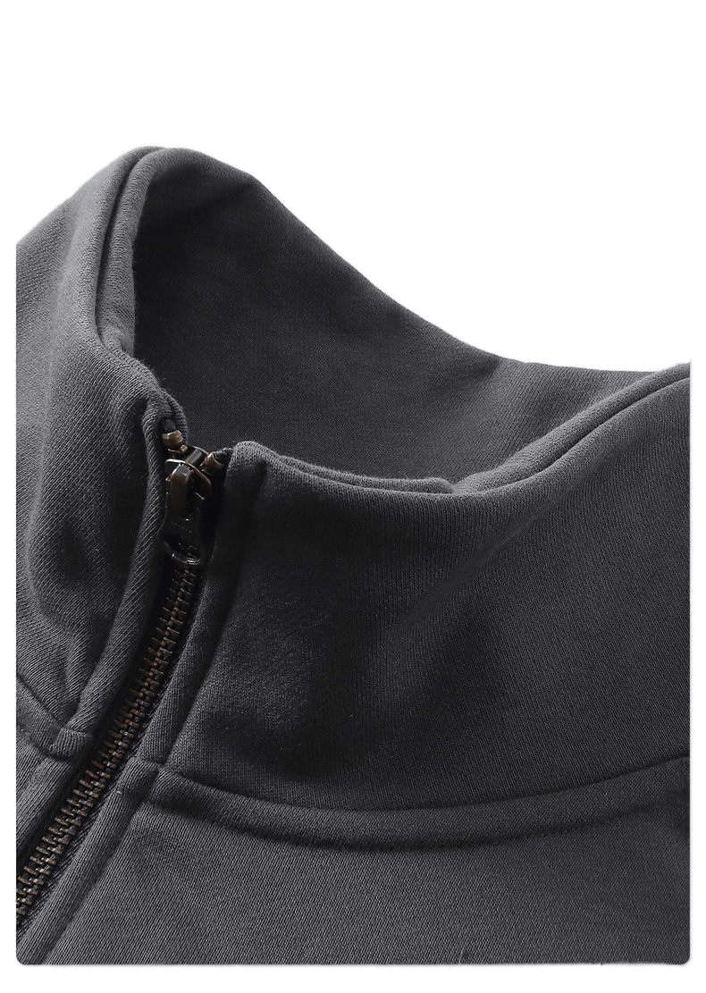 HIGH NECK ZIP-UP