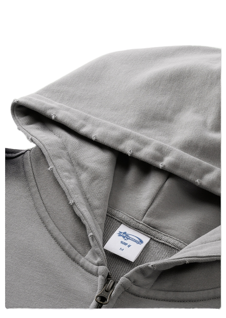STAINED ZIP-UP