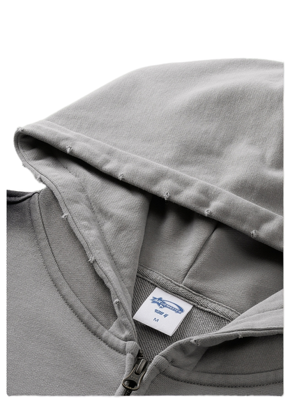 STAINED ZIP-UP