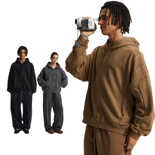 OVERWORKED ZIP-UP