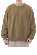 FLEECE-LINED CREWNECK Camel