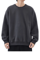 FLEECE-LINED CREWNECK Dark Grey