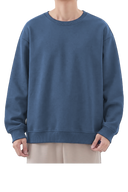 FLEECE-LINED CREWNECK Dusty Blue