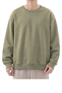 FLEECE-LINED CREWNECK Khaki