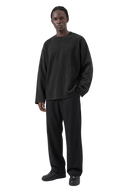 Heavyweight Waffle Longsleeve Black, front