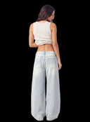 Light wash jeans back