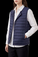 Lightweight Puffer Vest Navy, V neck