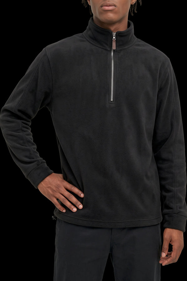 Polar Quarter-Zip Black, front