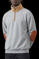 Sherpa Collar Half-Zip Grey, front