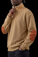 Sherpa Collar Half-Zip Khaki, front